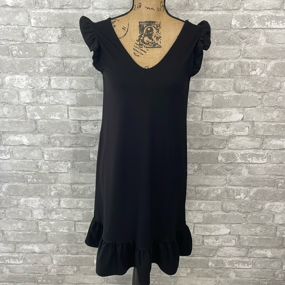 Reserved Ponte Knit Black Dress
